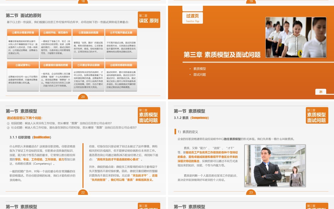 面试技巧PPT模板12