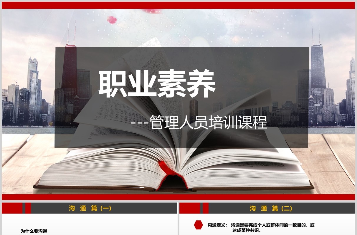 职业素养管理人员培训课程PPT课件模板