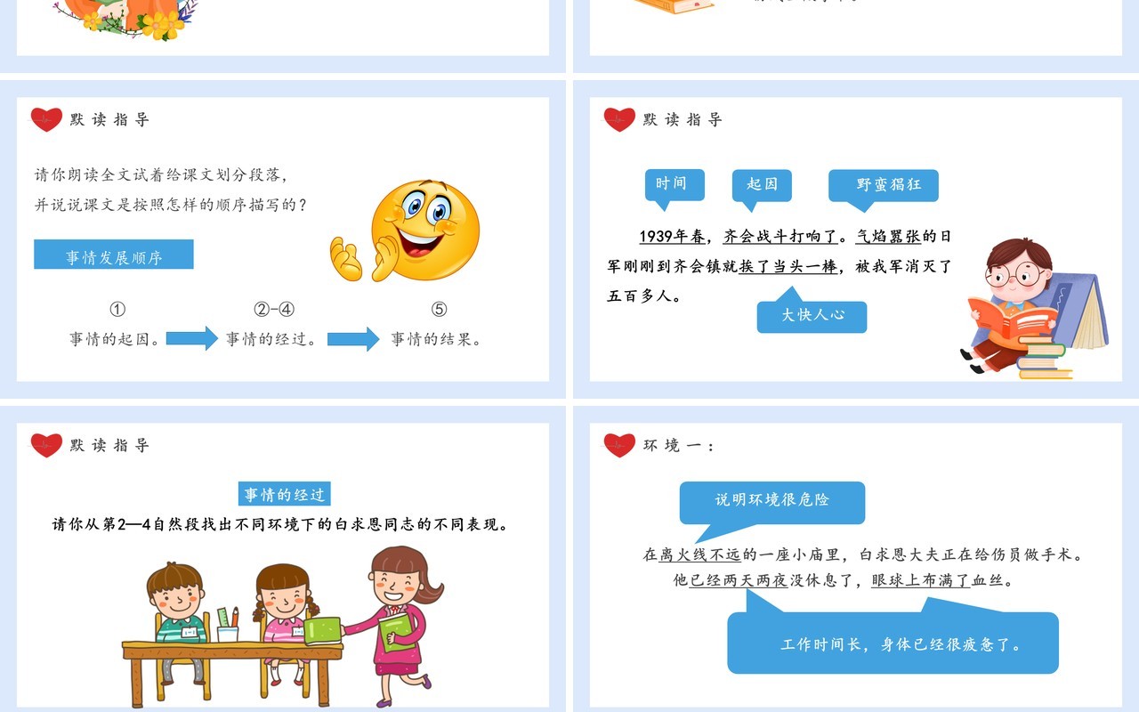 部编版三年级语文上册手术台就是阵地课件PPT模板