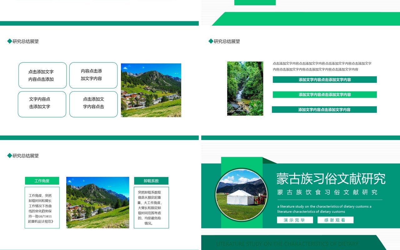 蒙古族饮食习俗文献研究动态PPT模板