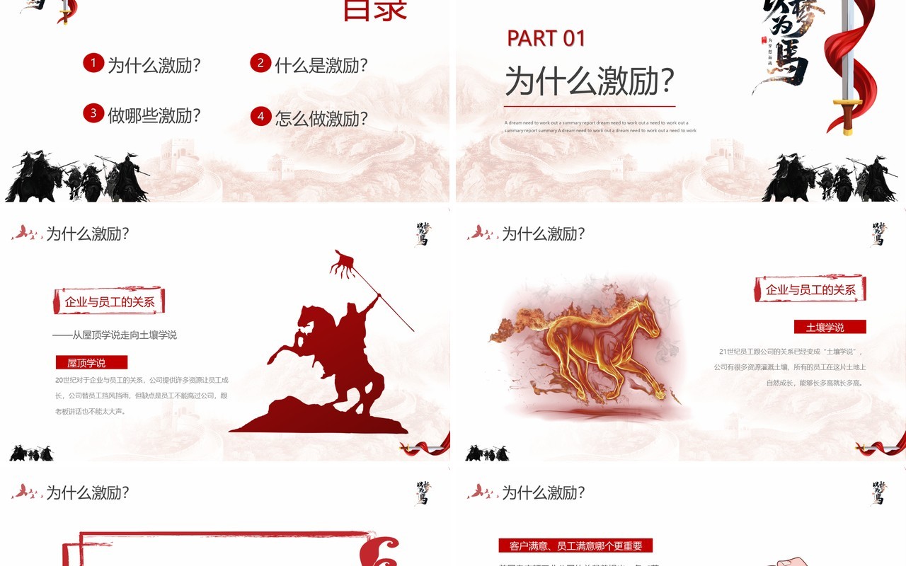红色简约风如何激励团队企业培训PPT模板