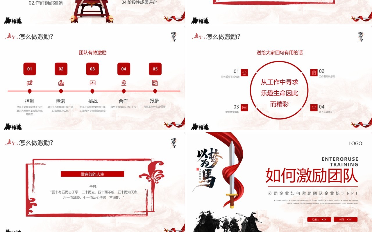 红色简约风如何激励团队企业培训PPT模板