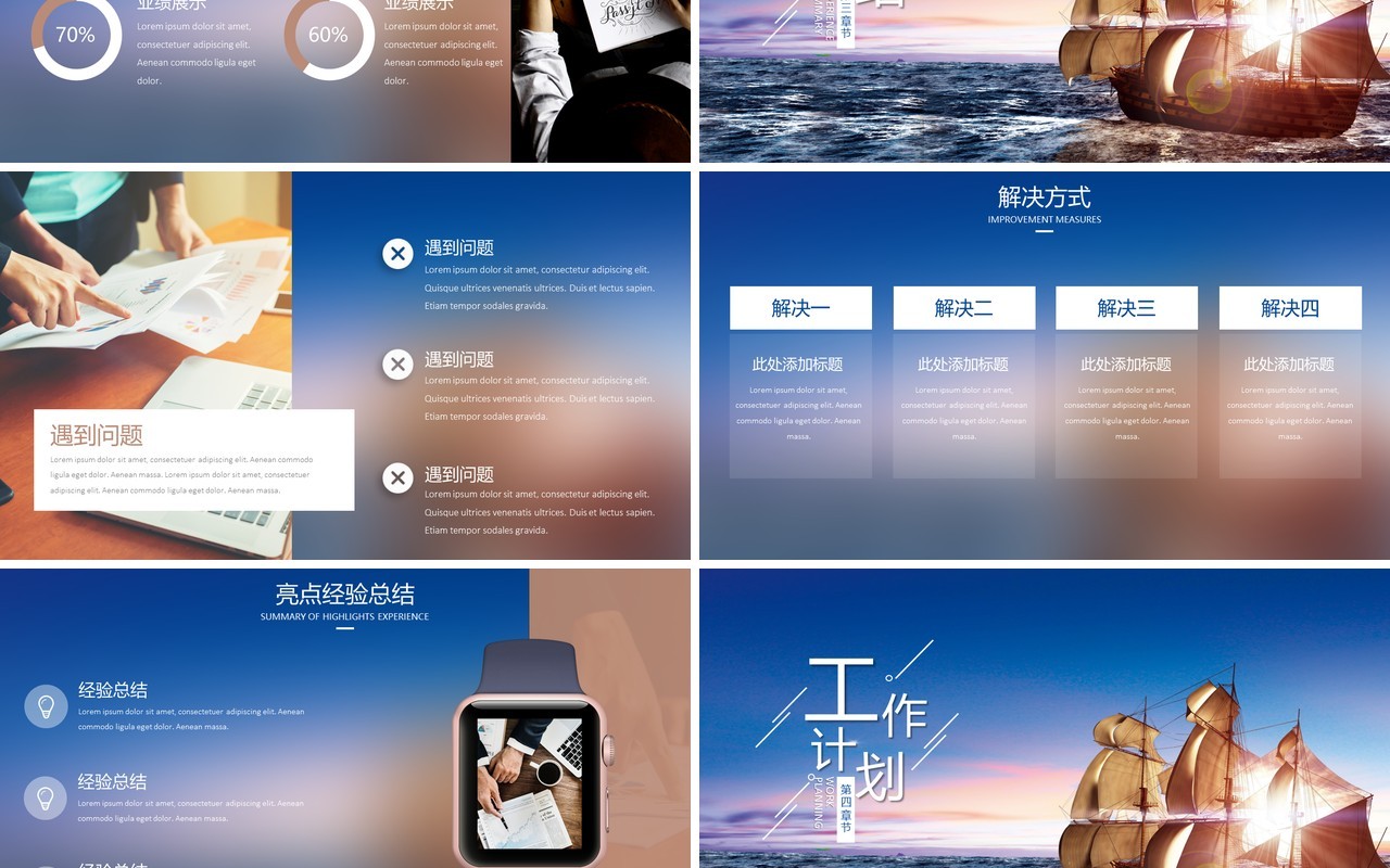 扬帆起航工作汇报总结PPT模板