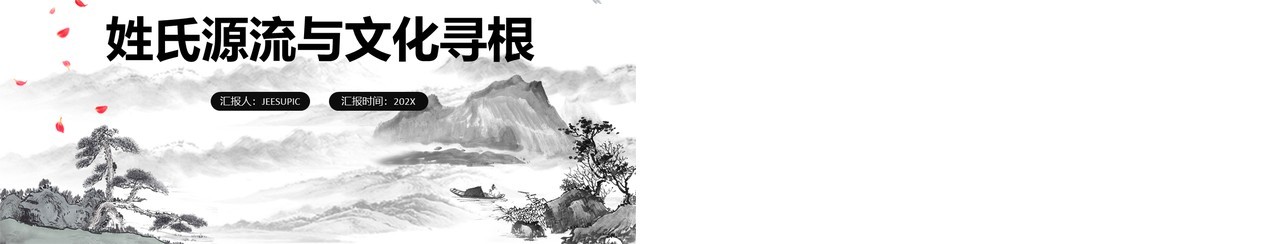 部编版高中语文必修二姓氏源流与文化寻根课件PPT模板