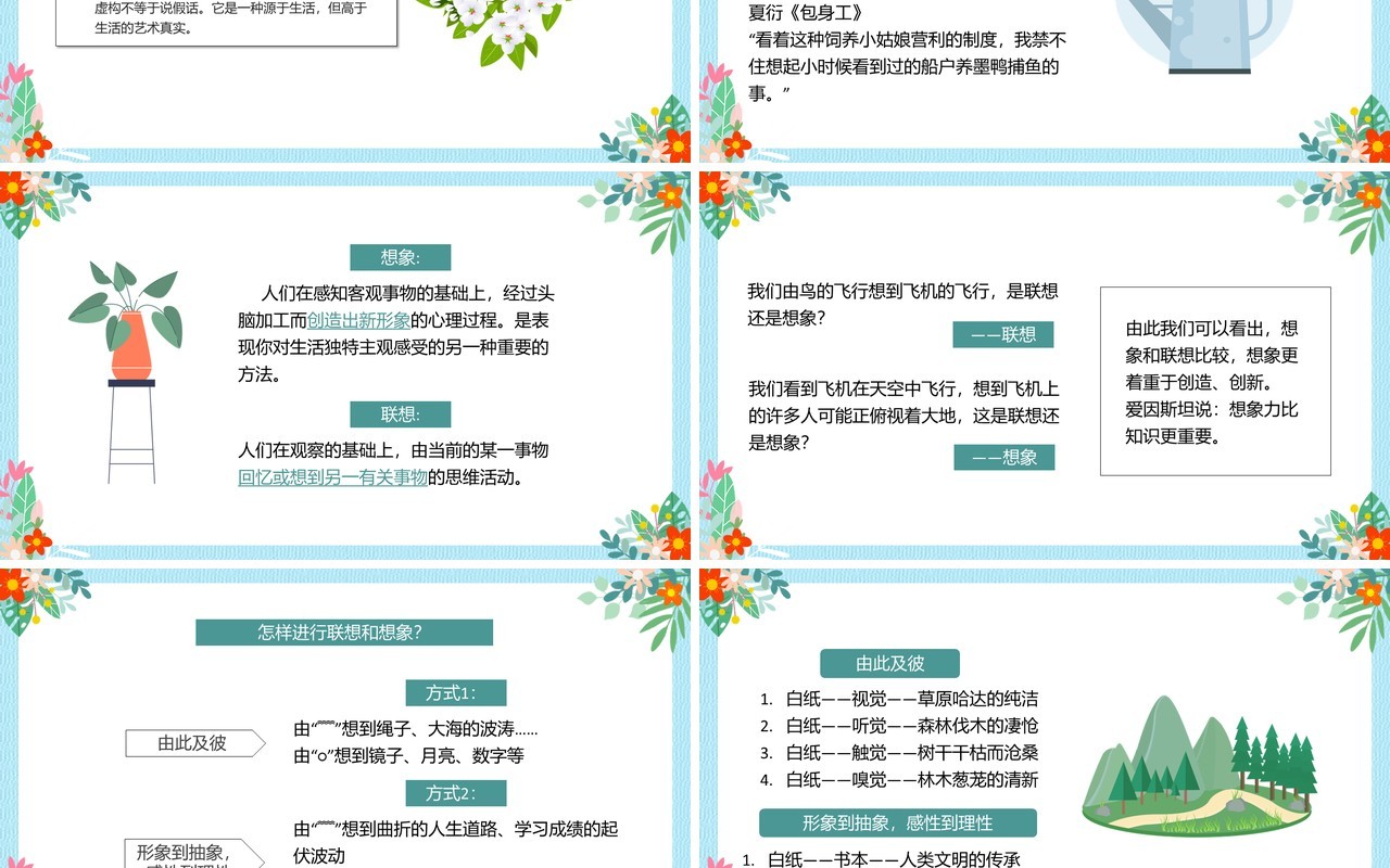 部编版高中语文必修二想象世界学习虚构课件PPT模板
