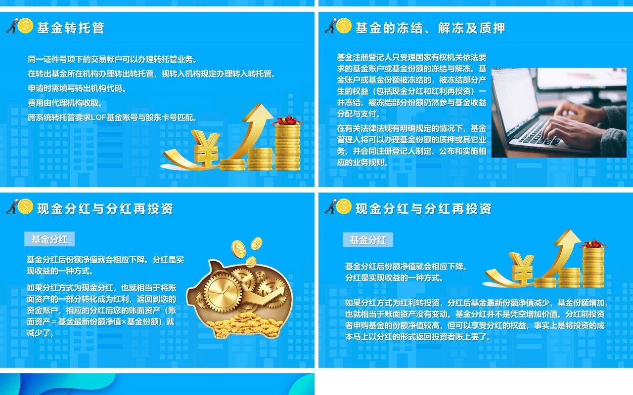 蓝色基金基础知识介绍讲解课件PPT模板
