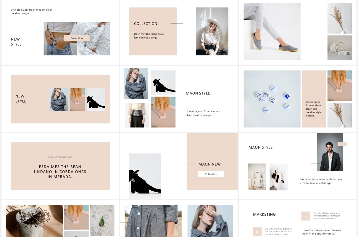 简约个人简历图文展示汇报PPT模板MAON - Powerpoint Template