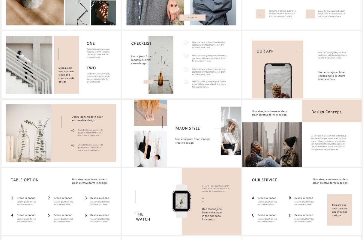 简约个人简历图文展示汇报PPT模板MAON - Powerpoint Template