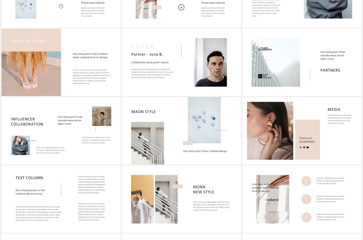 简约个人简历图文展示汇报PPT模板MAON - Powerpoint Template
