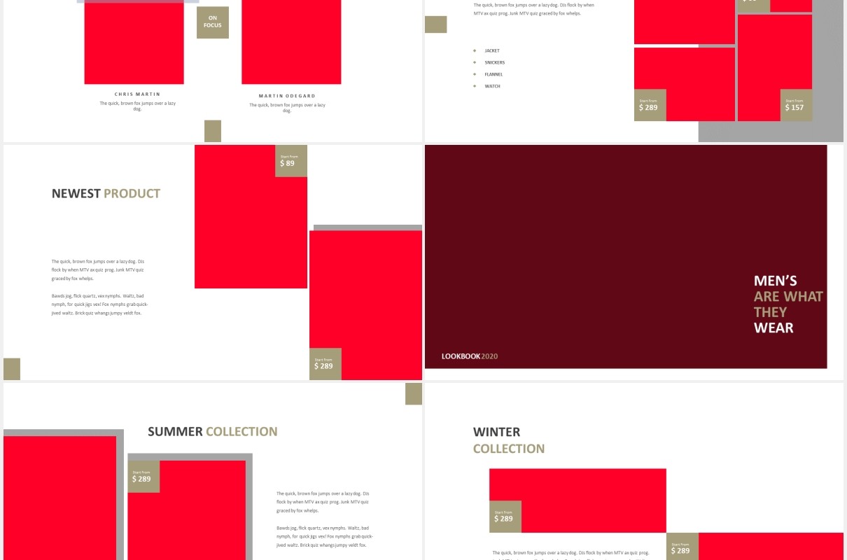 男装产品宣传展示PPT图片版式设计模板Man Fashion Powerpoint Template