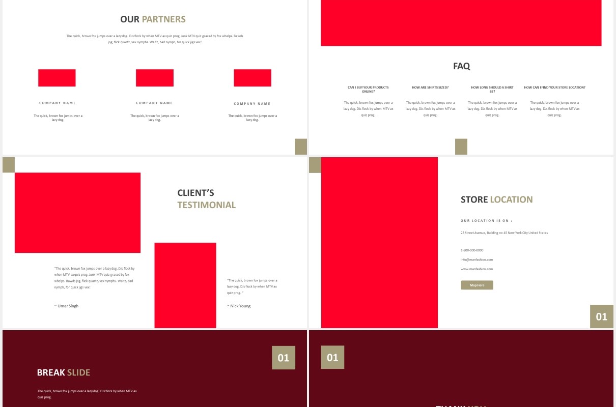 男装产品宣传展示PPT图片版式设计模板Man Fashion Powerpoint Template