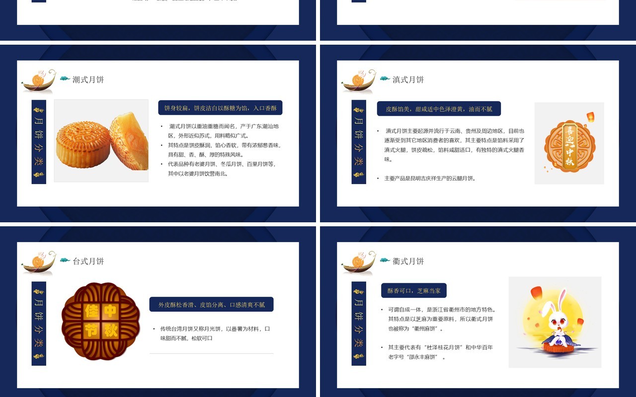 绿金国潮风格月饼传统文化介绍PPT模板