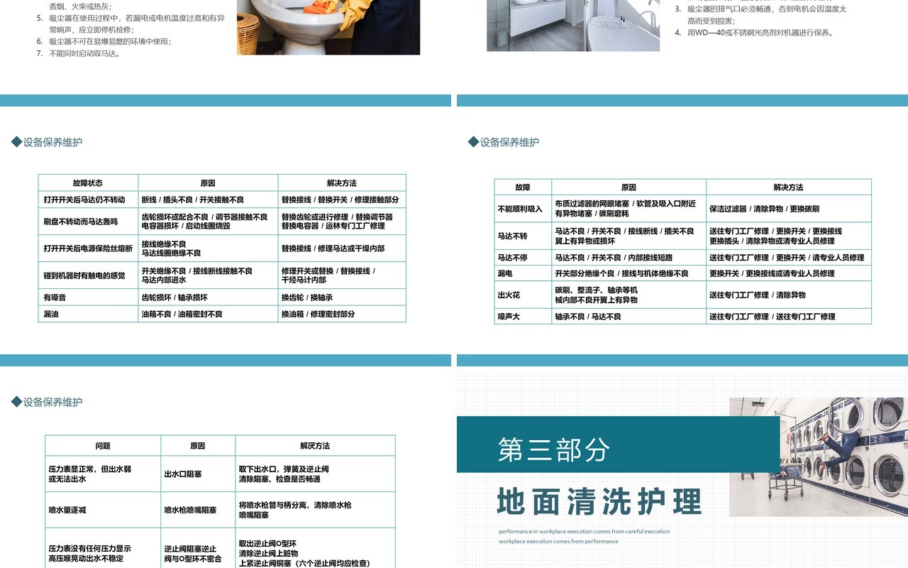 保洁技能培训常用机械工具使用及维护动态PPT模板