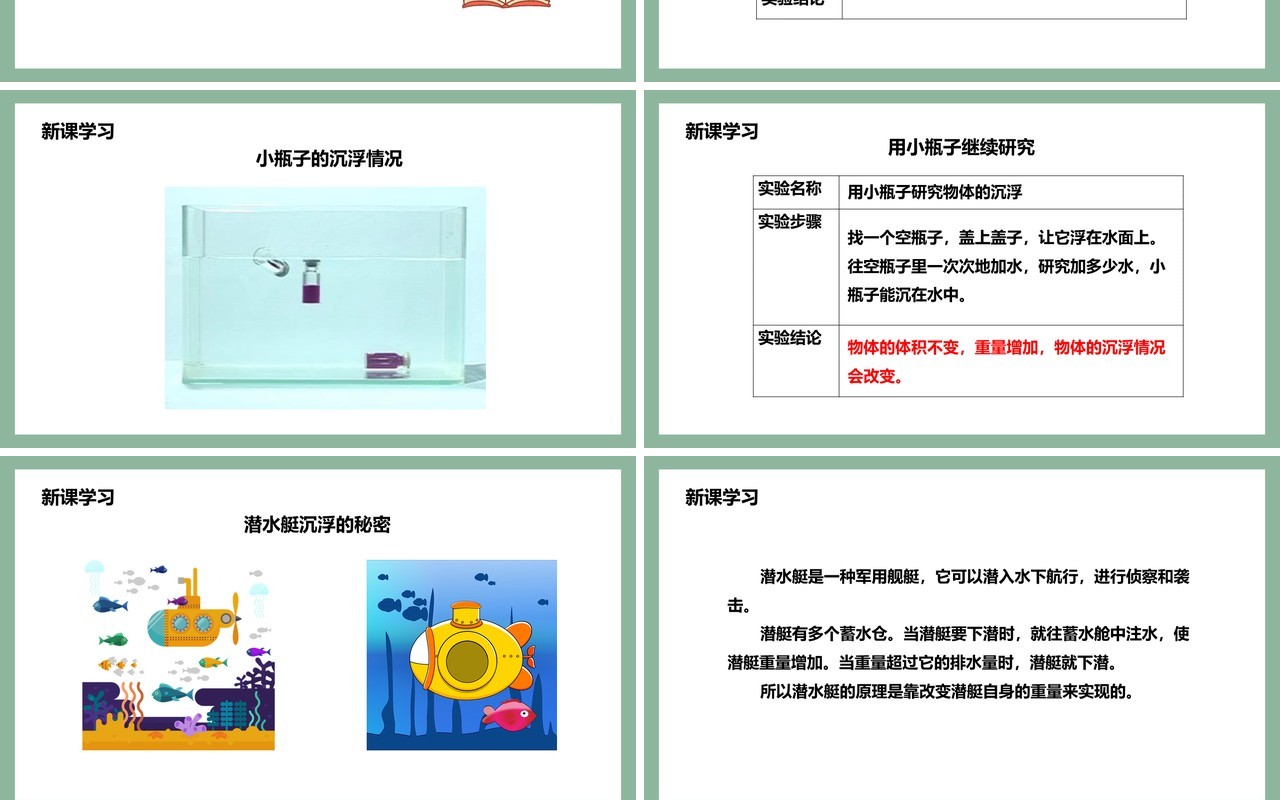 教科版五年级科学下册沉浮与什么因素有关课件PPT模板