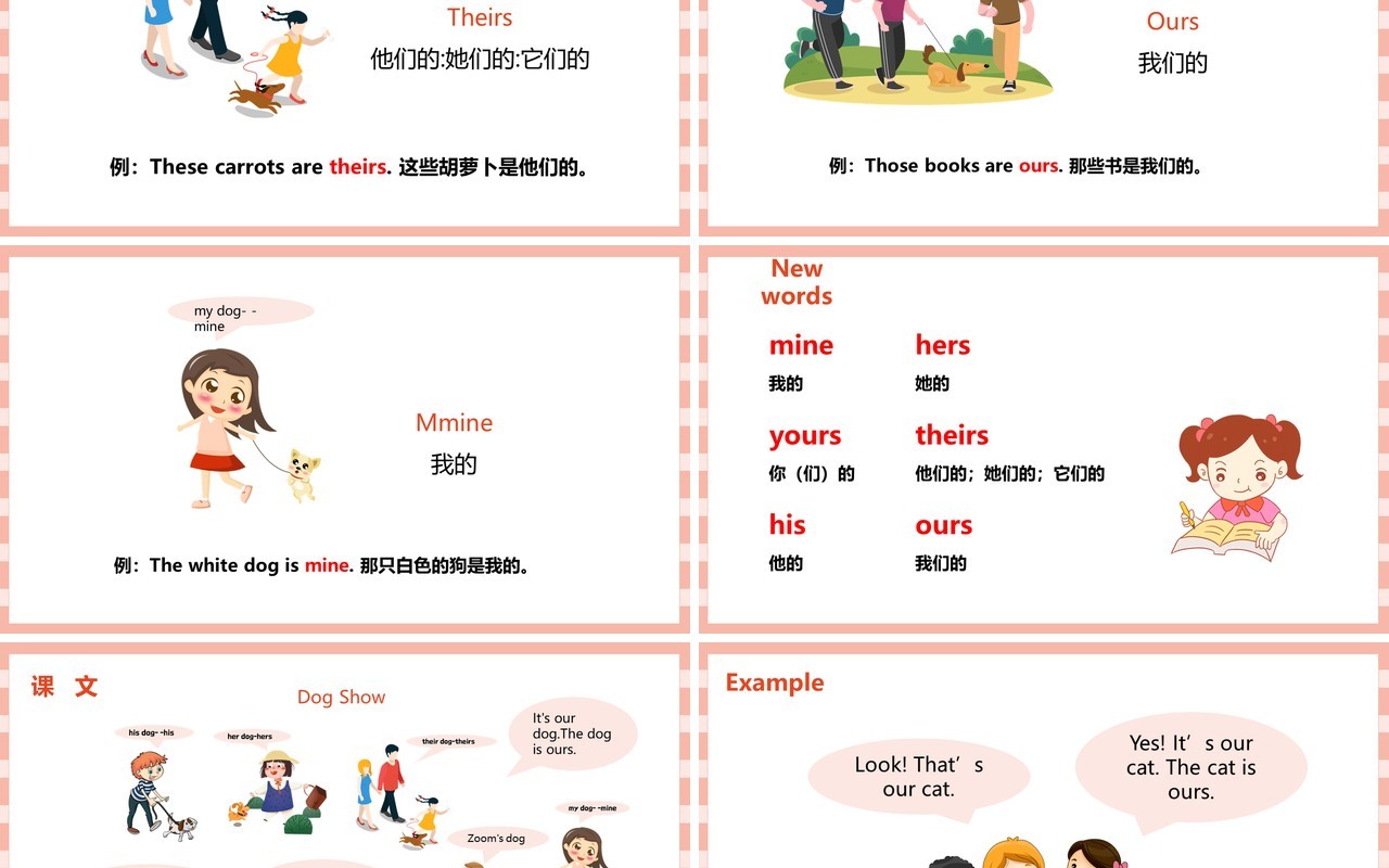 部编版五年级英语下册Whose dog is it第二课时PPT模板