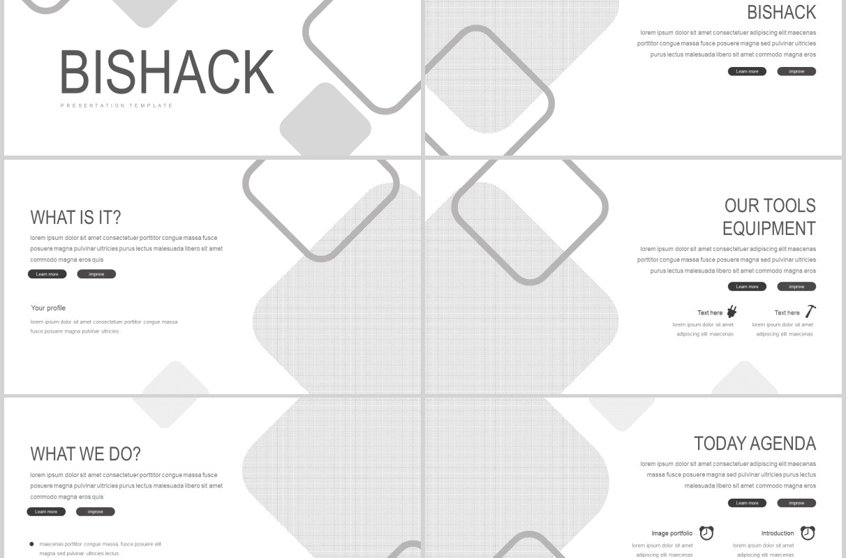 商业项目计划书PPT模板版式设计Bishack Powerpoint Template