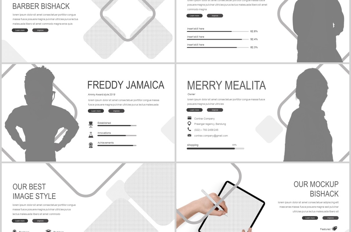 商业项目计划书PPT模板版式设计Bishack Powerpoint Template