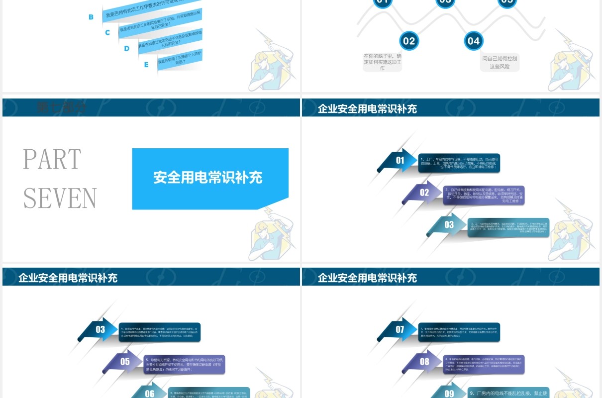 专业技术培训安全用电教育主题PPT演示模板