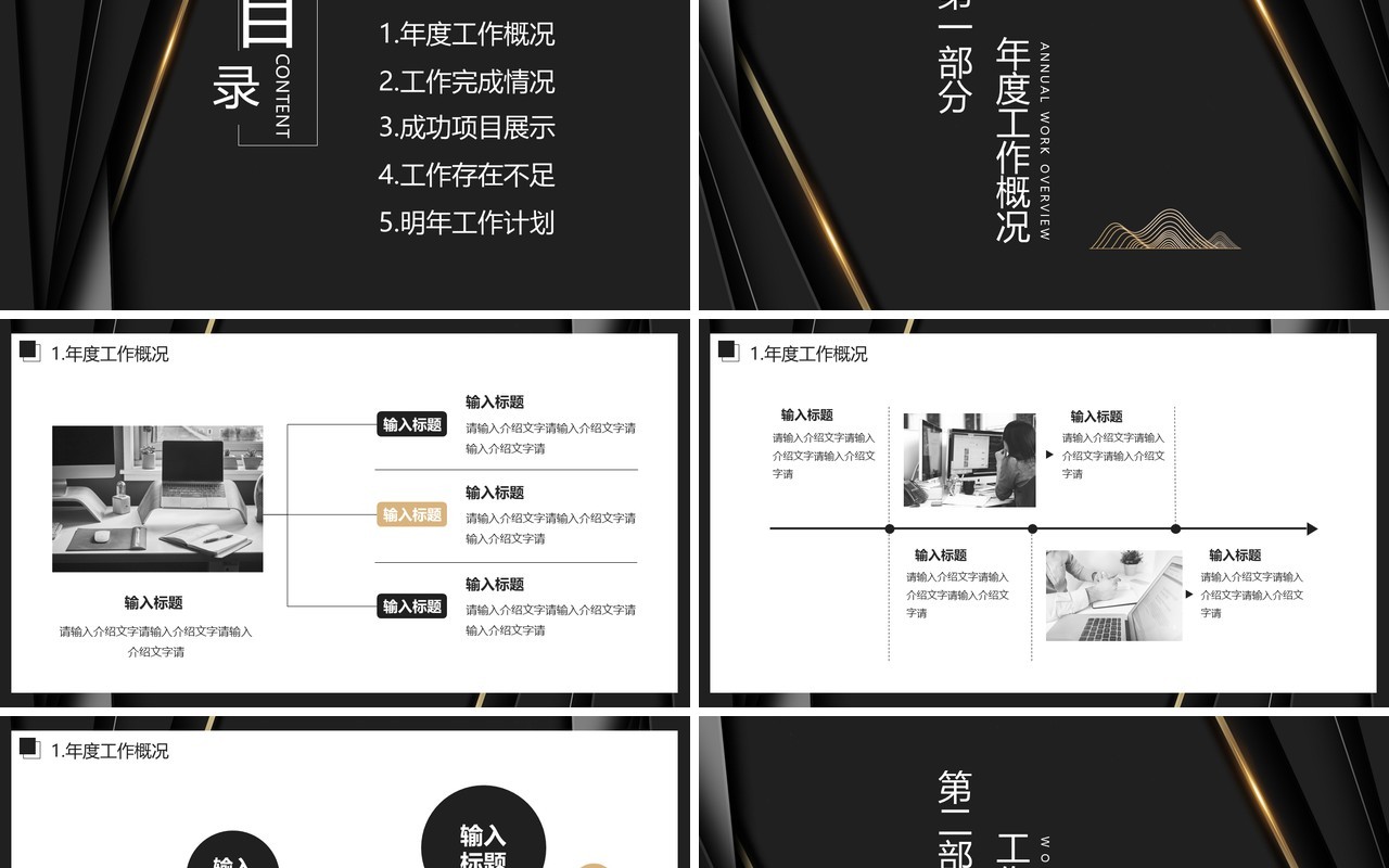 黑金商务项目招商项目计划书PPT模板