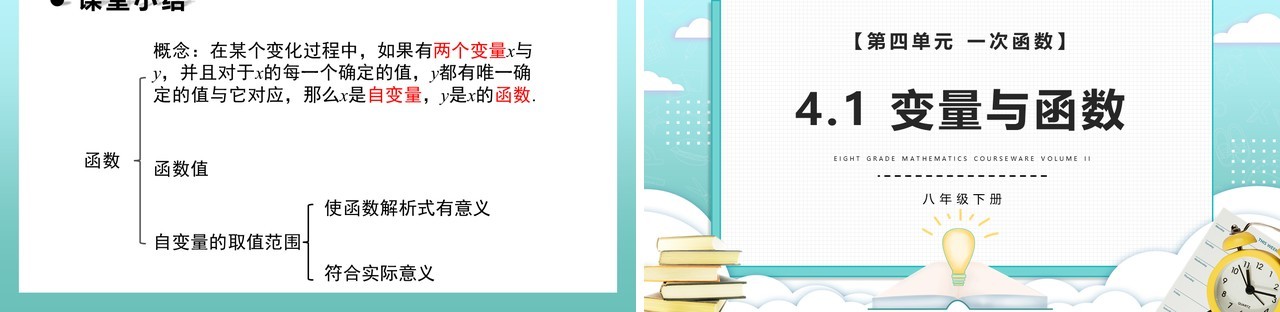 部编版八年级数学下册变量与函数课件PPT模板