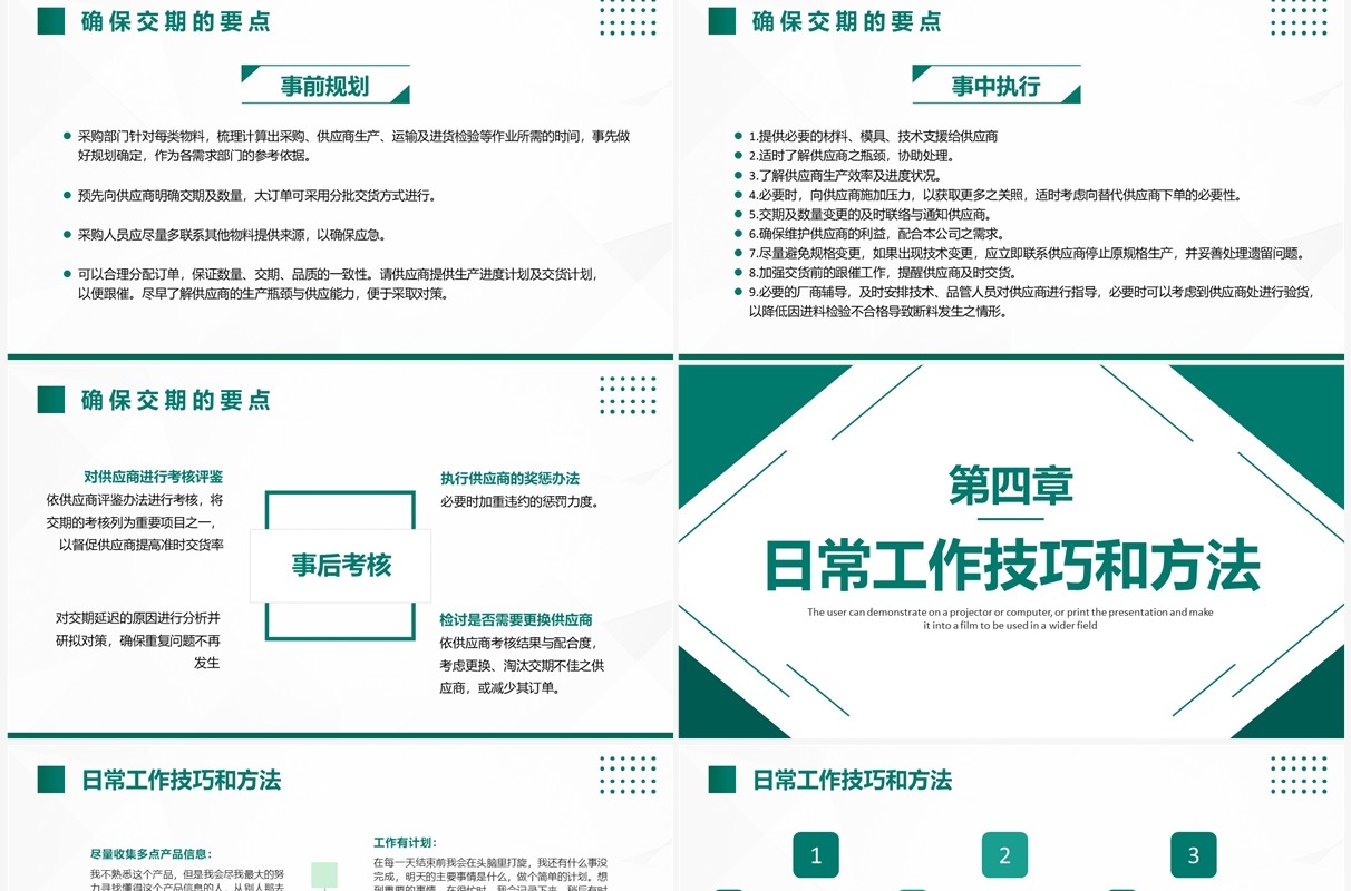 绿色商务风采购人员技能培训PPT模板