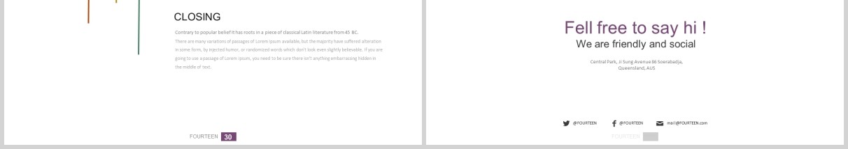 高端公司宣传项目介绍PPT可插图排版设计图表模板Fourteen - Powerpoint Template