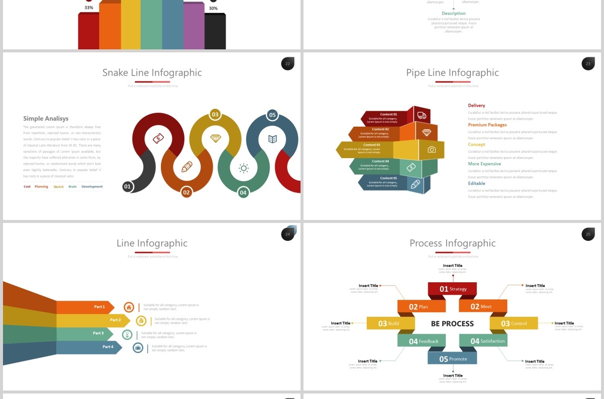 创意项目产品宣传介绍信息可视化PPT图片排版设计模板Nine - Powerpoint Template