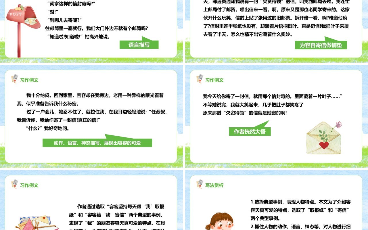 部编版五年级语文下册我的朋友容容课件PPT模板