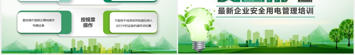 绿色企业安全用电管理培训PPT模板