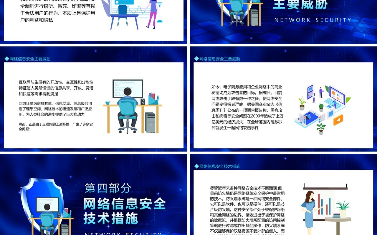 网络信息安全问题及案例剖析动态PPT模板