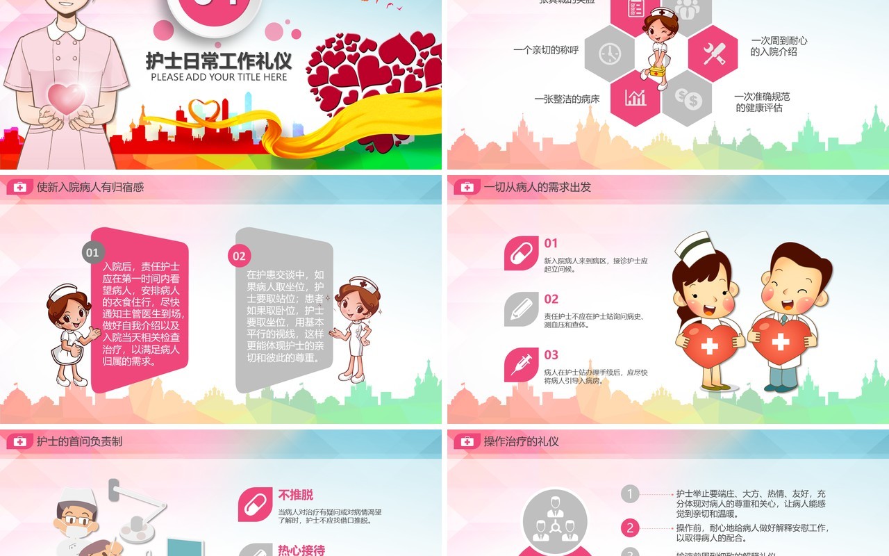 医疗医院护士护理礼仪培训课件PPT模版