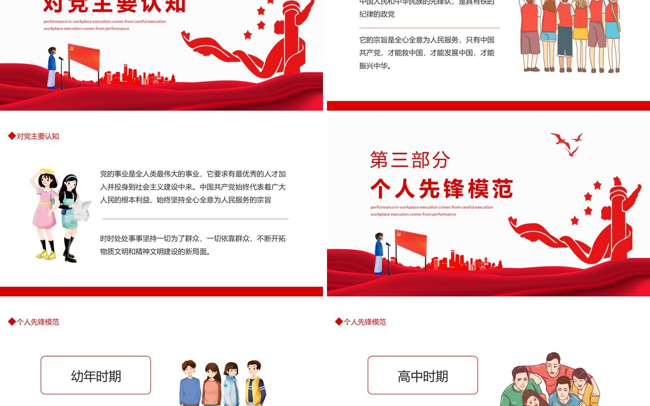 入党积极分子发展对象答辩动态PPT模板