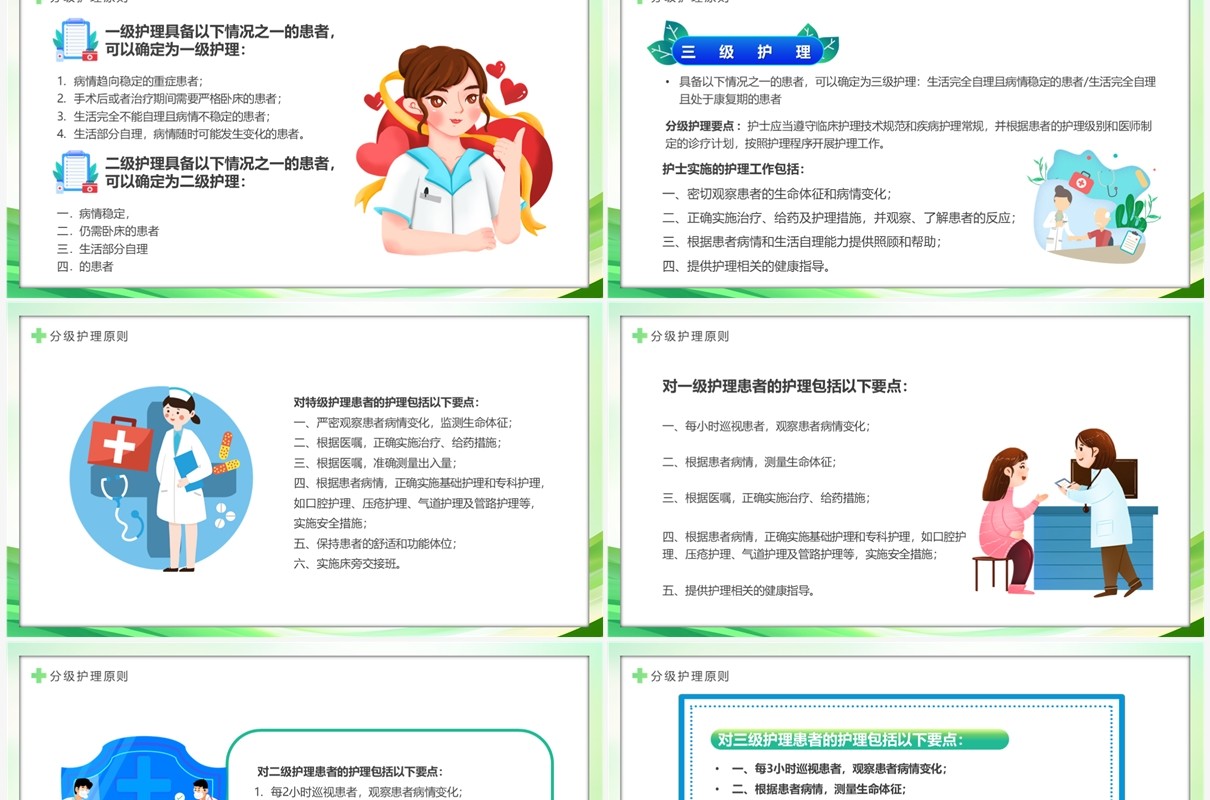 绿色简约风病房管理规章制度PPT模板
