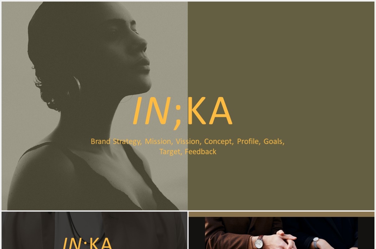 标志性的时尚时装画册展示宣传PPT模板iconic lookbook fashion powerpoint templates