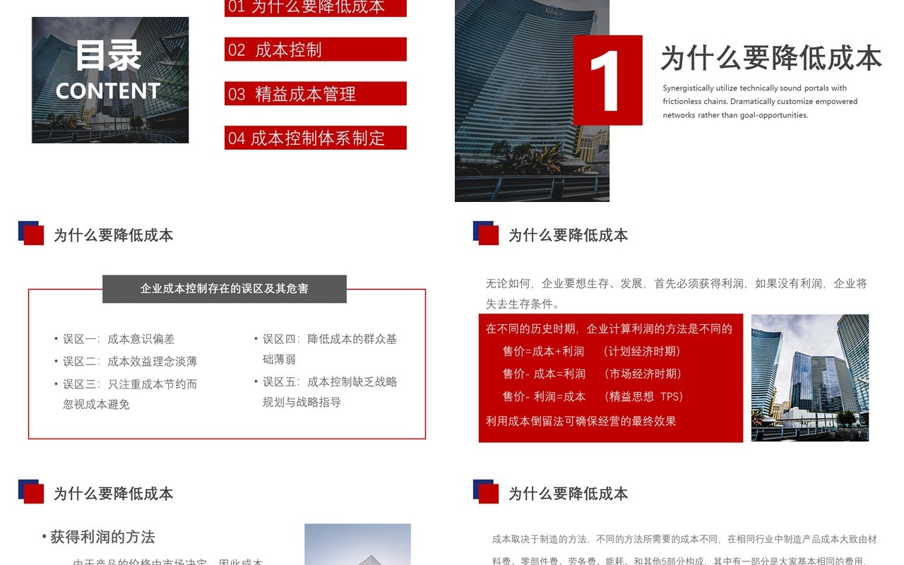 企业生产成本控制培训PPT模板