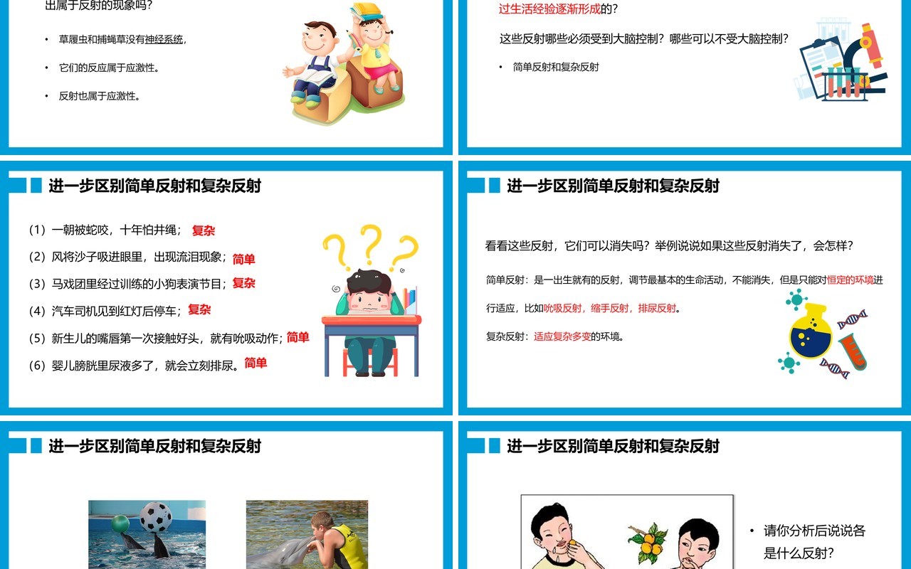 部编版九年级上册神经调节的基本方式课件PPT模板