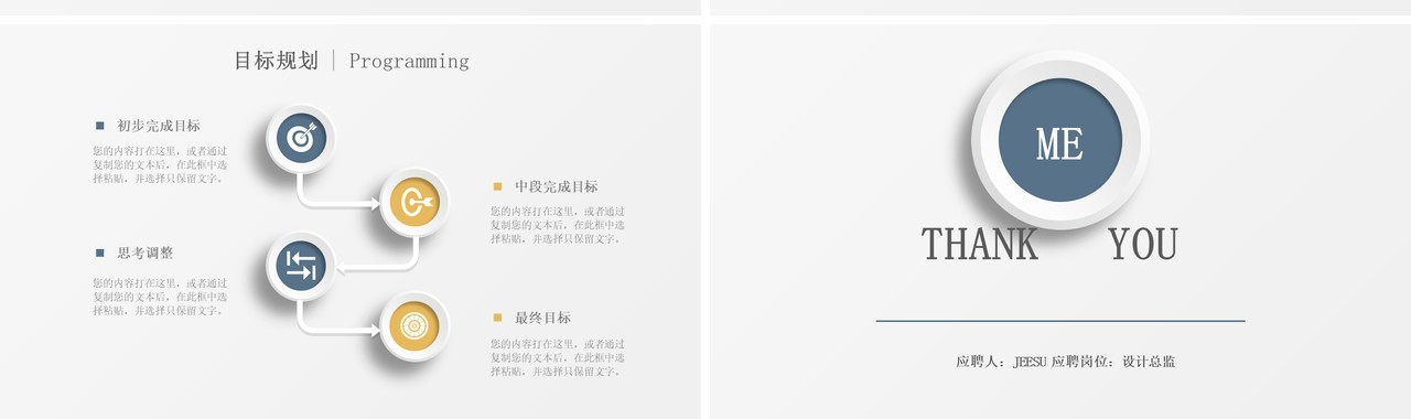 微粒体框架完整岗位竞聘述职报告个人规划PPT模板