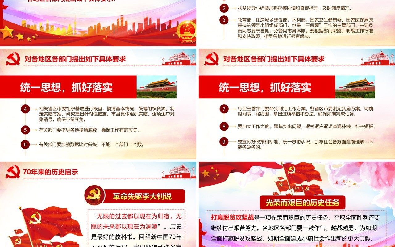 解决“两不愁三保障”突出问题座谈会上的讲话党政党课PPT模板