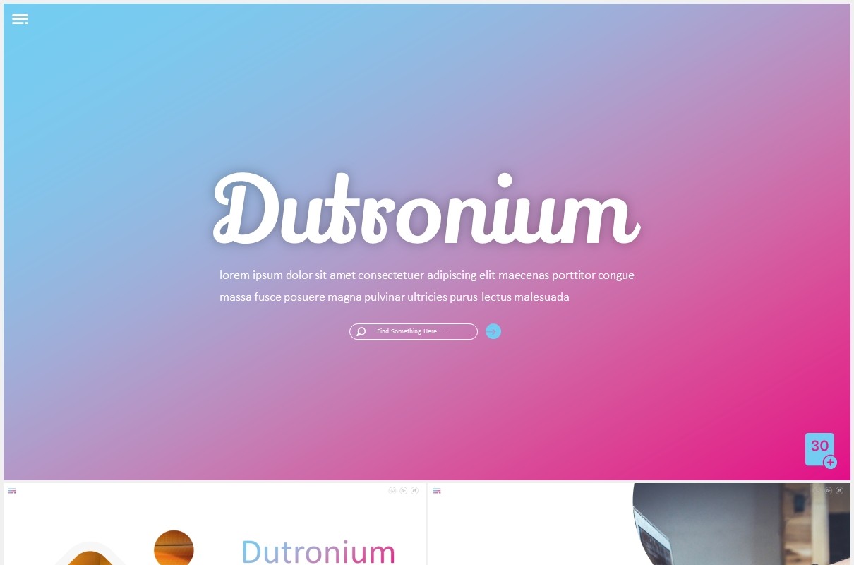 渐变时尚工作汇报国外PPT模板dutronium powerpoint template
