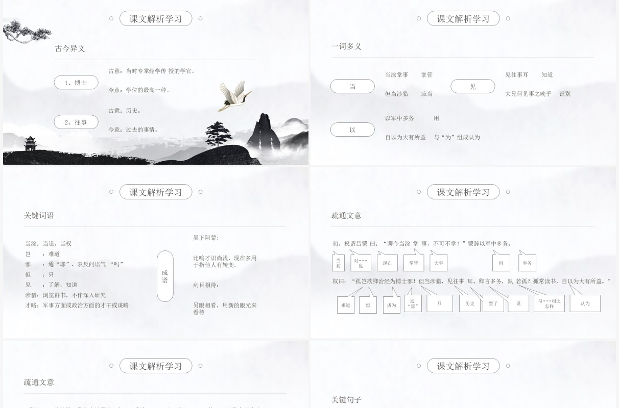 部编版七年级语文下册孙权劝学课件PPT模板
