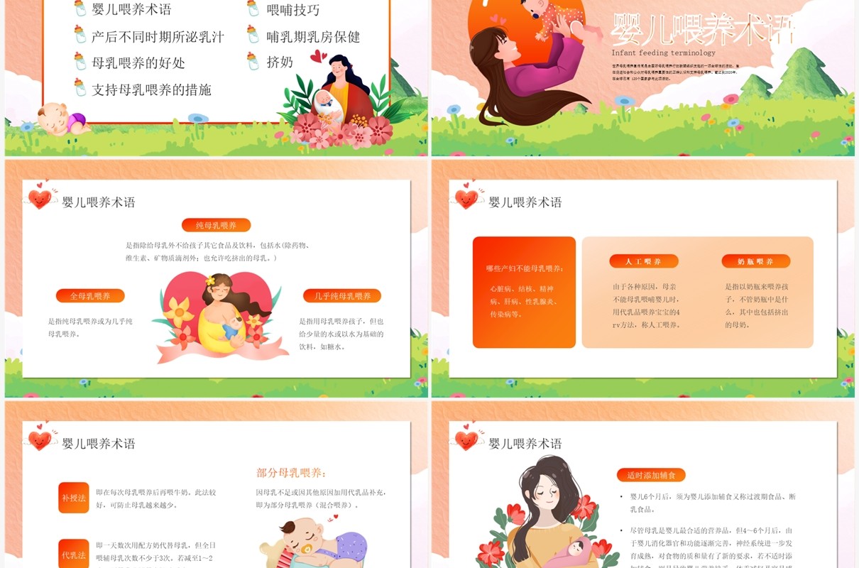 母乳喂养课件PPT模板