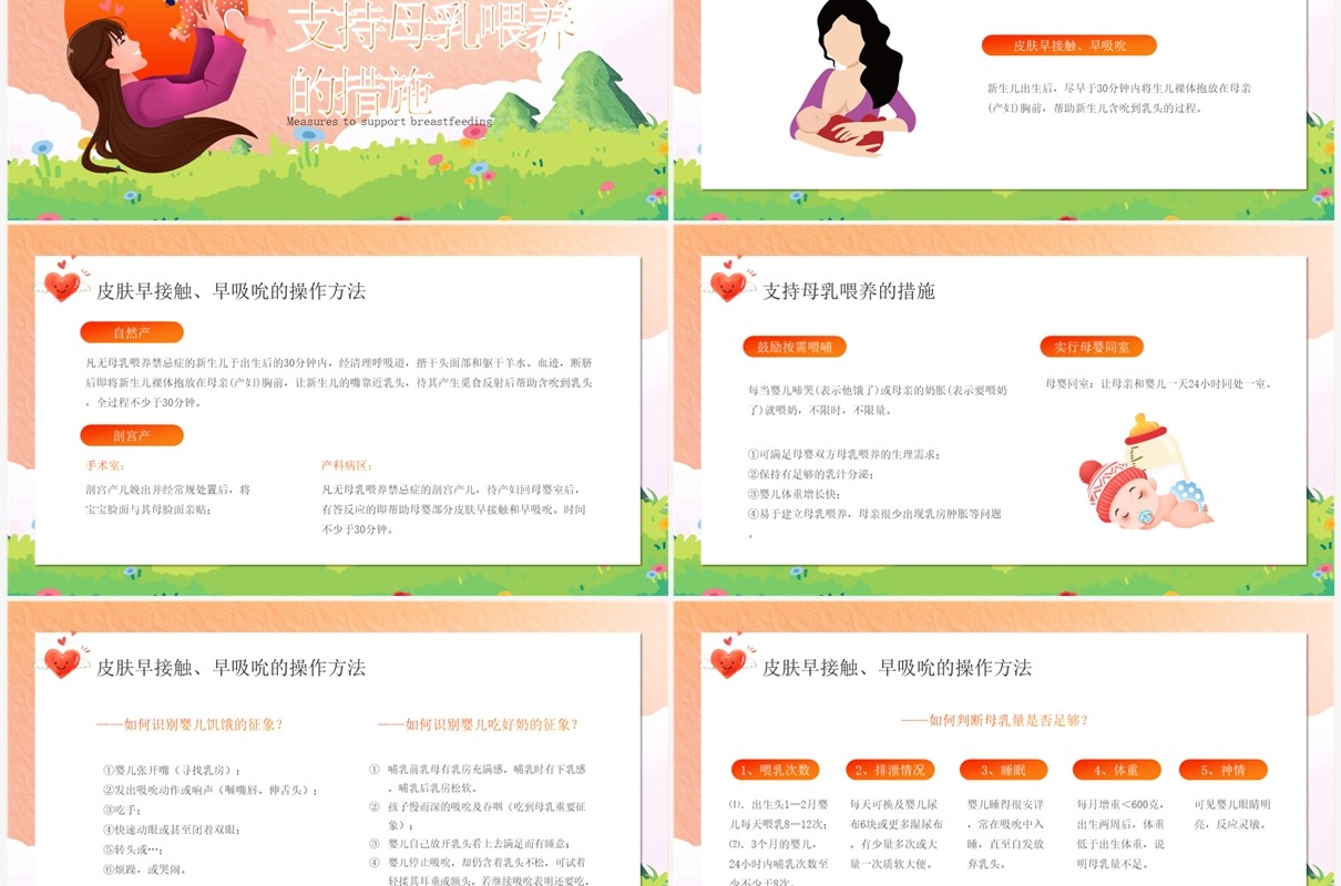 母乳喂养课件PPT模板
