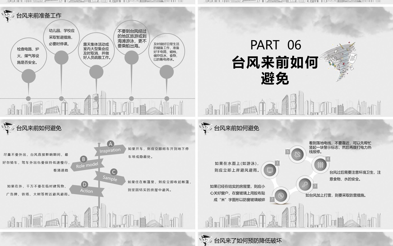 防台风安全教育培训PPT模板