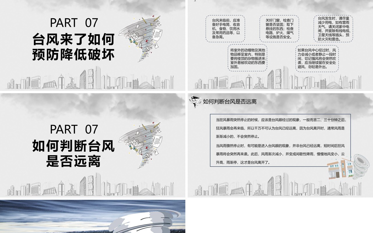 防台风安全教育培训PPT模板