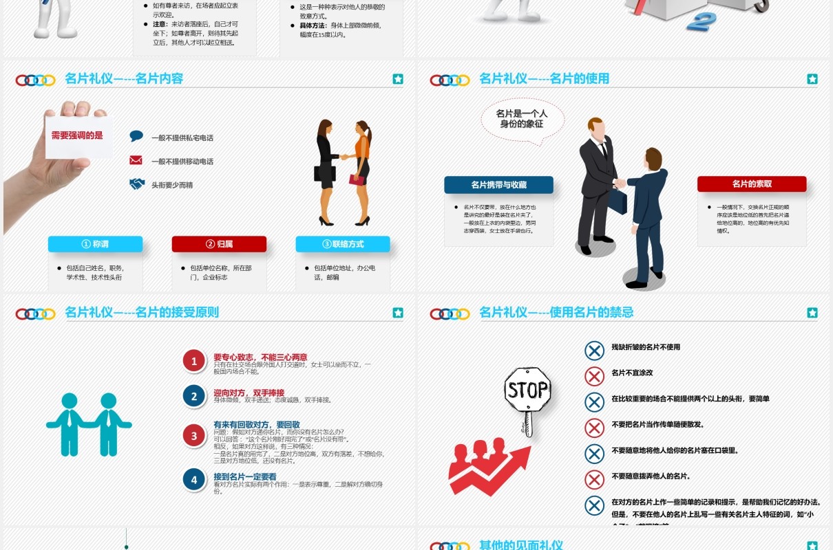 职场商务见面礼仪社交培训课件PPT模板