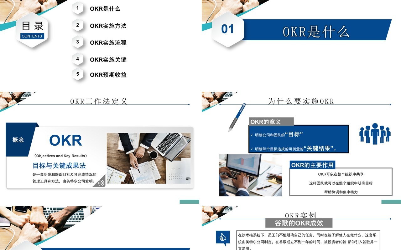 企业培训OKR工作法绩效管理PPT模板