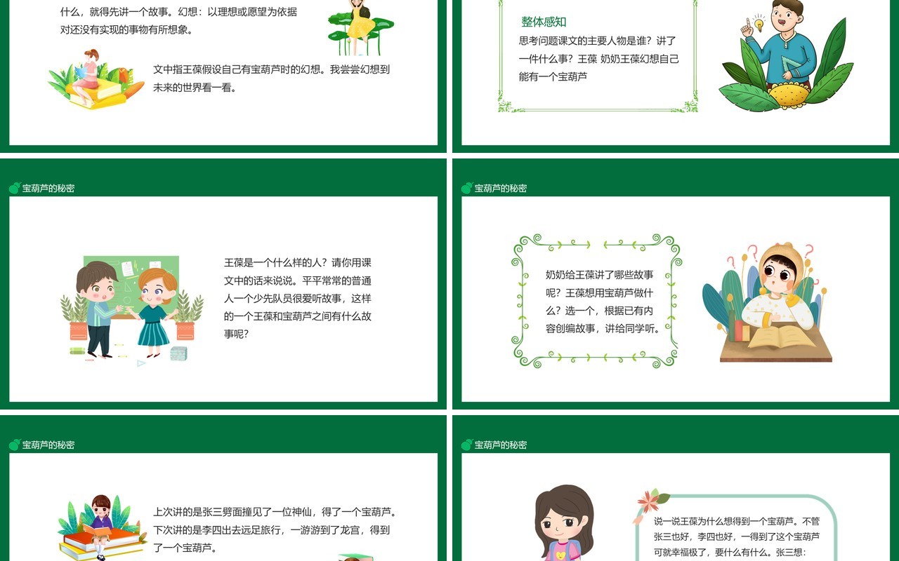 著名作家元定笔名张无诤宝葫芦的秘密动态PPT模板