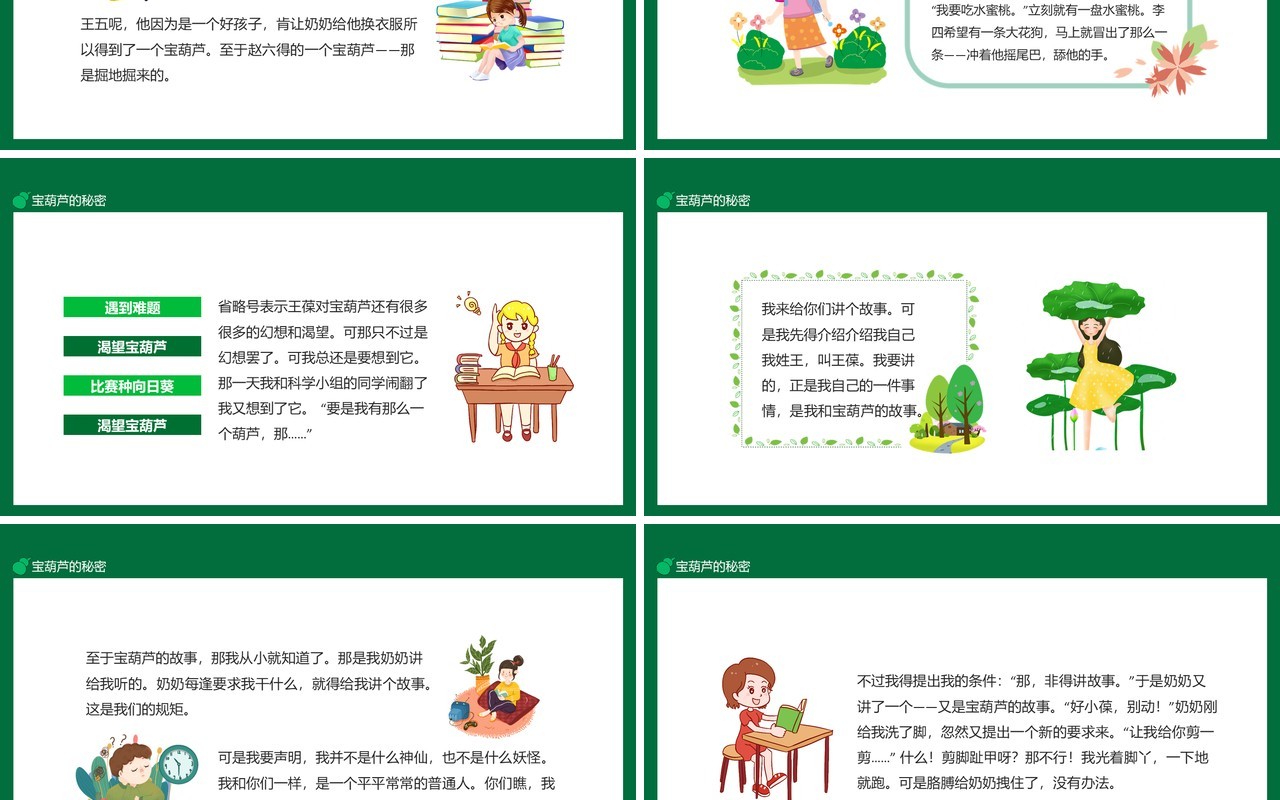 著名作家元定笔名张无诤宝葫芦的秘密动态PPT模板
