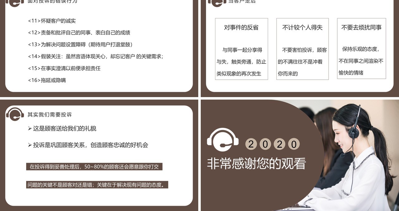 客户投诉处理技巧客服培训课件PPT模板