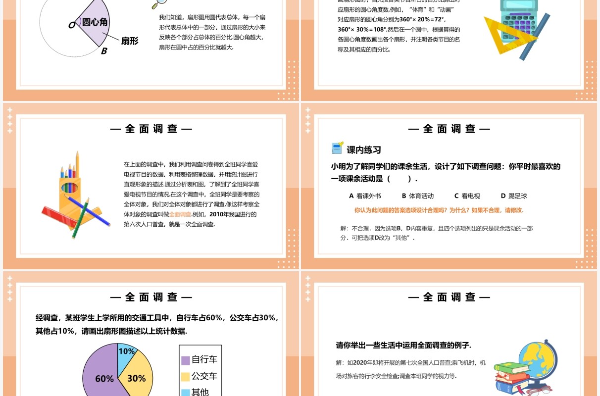 部编版七年级数学下册全面调查课件PPT模板